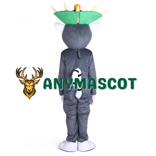 Unisex Madagascar King Julian Lemur Lemuroid Lemuridae Mascot Costume Cartoon Character