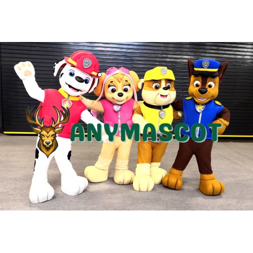 Paw Patrol - CHASE, MARSHALL, RUBBLE & SKYE Mascot Costumes