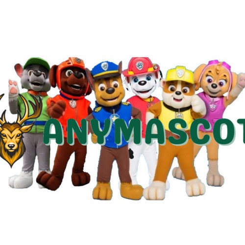 Paw Patrol - CHASE, MARSHALL, RUBBLE ,SKYE, ROCKY & ZUMA Mascot Costume