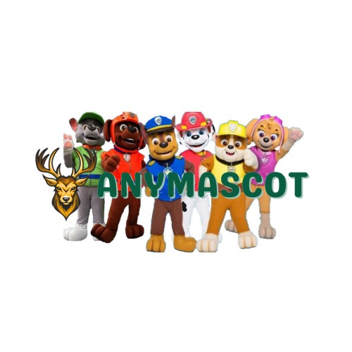 Paw Patrol - CHASE, MARSHALL, RUBBLE ,SKYE, ROCKY & ZUMA Mascot Costume