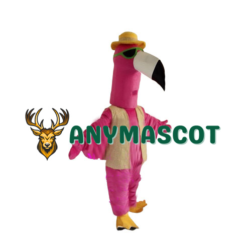 Red Flamingo Mascot Costume