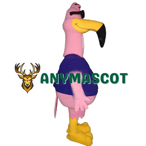 Cool Pink Flamingo Mascot Costume
