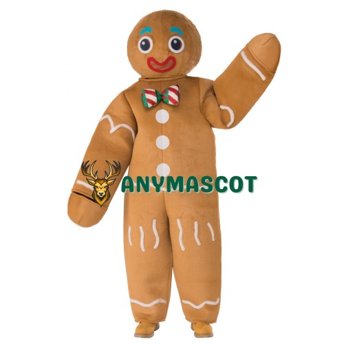 Gingerbread Man Mascot Costume