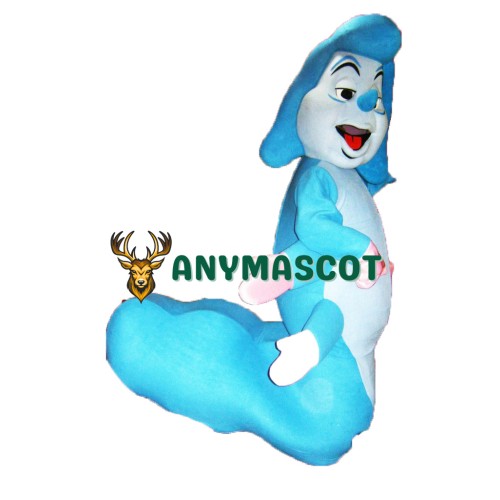 Blue Caterpillar Mascot Costume
