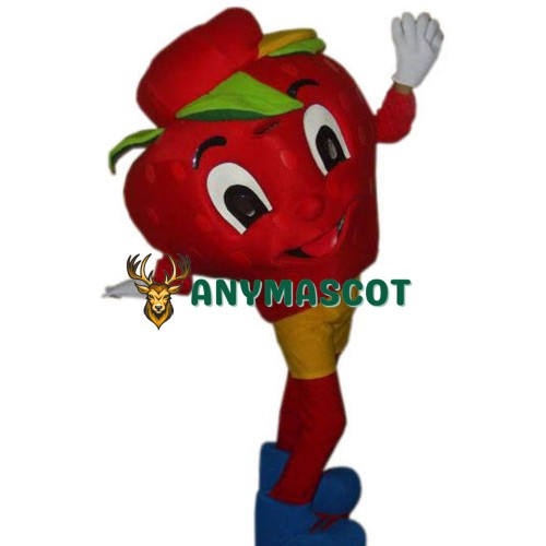 Happy Strawberry Mascot Costume