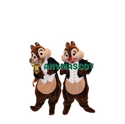 Handsome Chip & Dale Chipmunk Mascot Costume