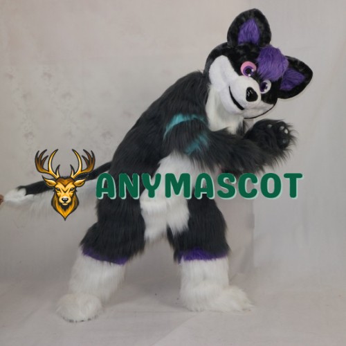Super Cute Black Dog Mascot Costume