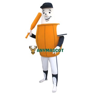 Sport Barrel Man Mascot Costume