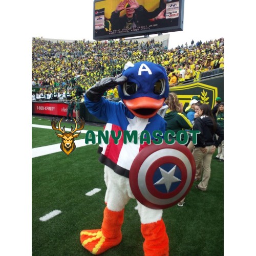 Captain America Duck Mascot Costume