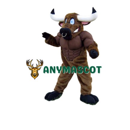 Power Muscular Buffalo Mascot Costume