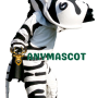 Big Eye Zebra Mascot Costume