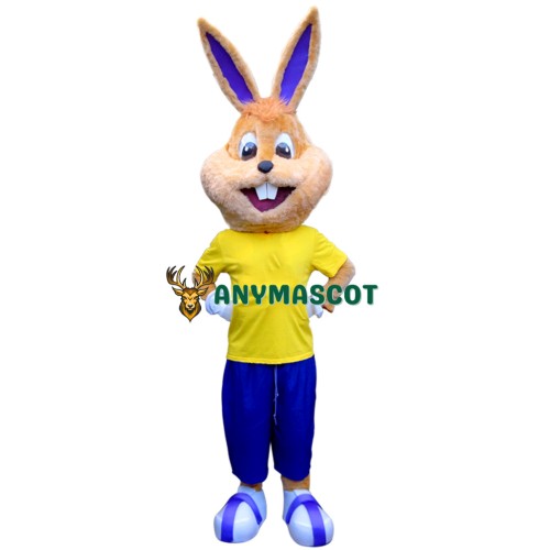 College Happy Bunny Mascot Costume