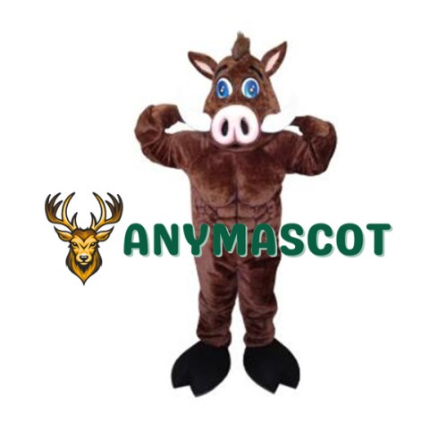 Muscular Warthog Mascot Costume