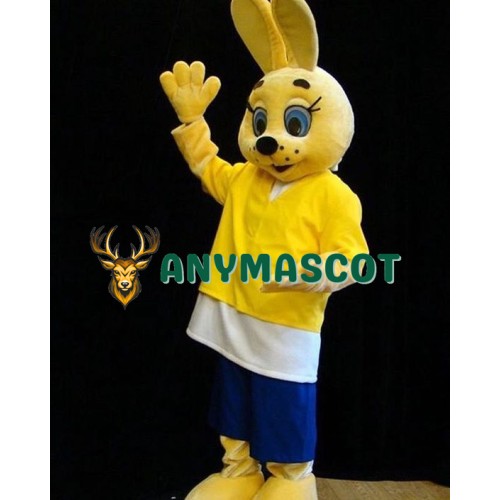 Super Cute Yellow Rabbit Mascot Costume