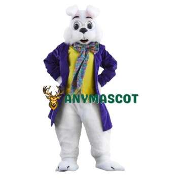 Purple Wendell Rabbit Mascot Costume