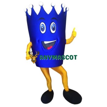 Blue Crown Mascot Costume