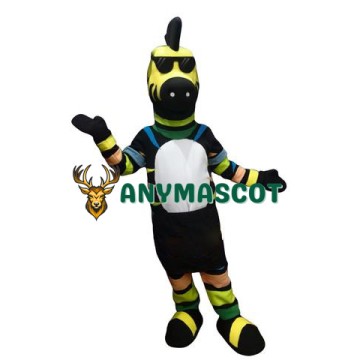 Colorful Zebra Mascot Costume