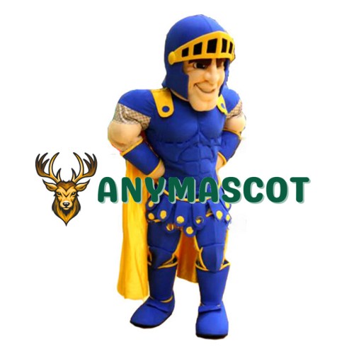 Blue Knight Mascot Costume