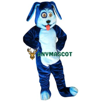 Super Cute Blue Dog Mascot Costume