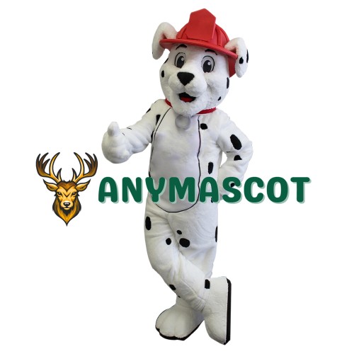 Super Cute White Fire Dog Mascot Costume