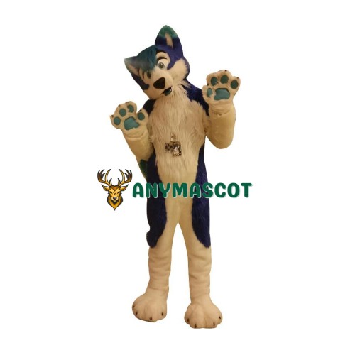 Bule & White Husky Dog Mascot Costume