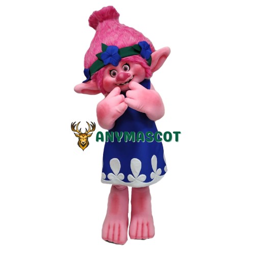 Poppy Troll Mascot Costume
