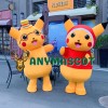Glasses Pikachu Mascot Costume With Hat