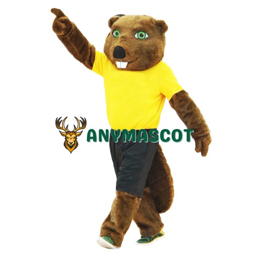 Sport Dark Brown Beaver Mascot Costume