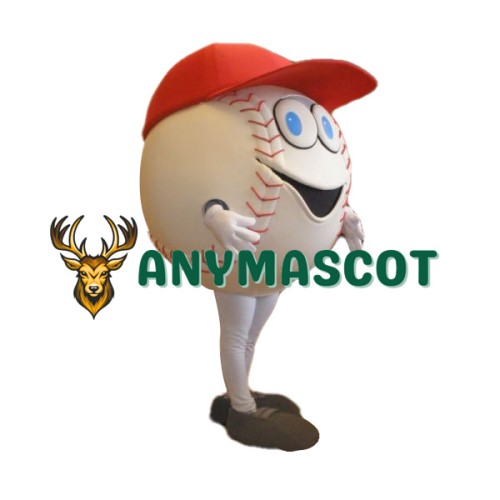 Sport White Baseball Mascot Costume