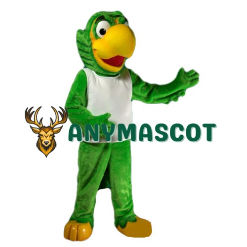 All Green Parrot Mascot Costume