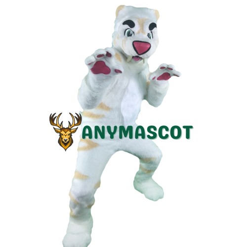 Super Cute White Tiger Mascot Costume