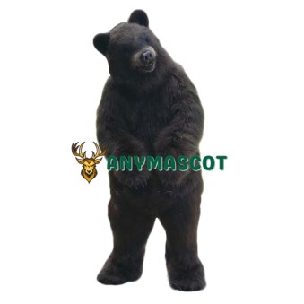 Realistic Black Bear Mascot Costume