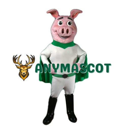 Super Power Pig Mascot Costume