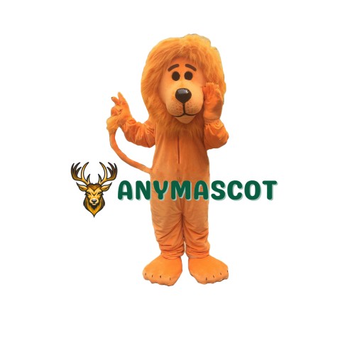 Orange Lion Mascot Costume