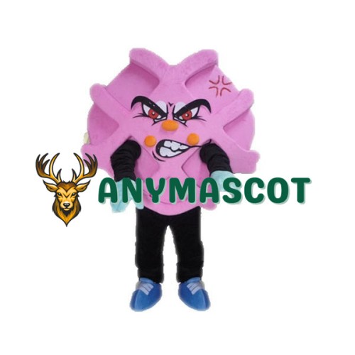 Pink Waffle Mascot Costume