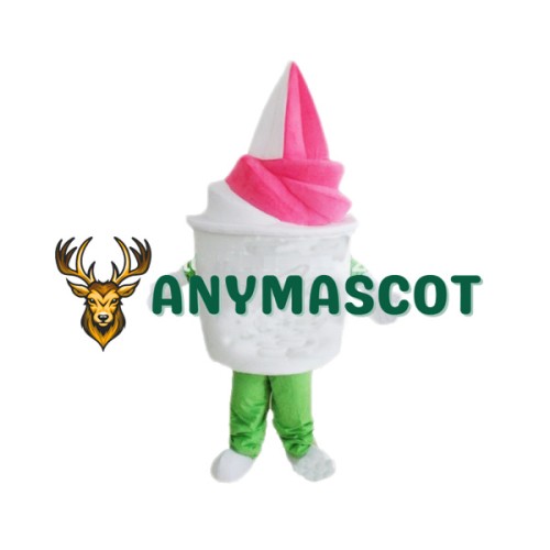 Vanilla Strawberry Ice Cream Mascot Costume