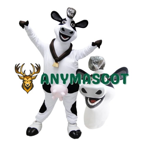 Black & White Cow Mascot Costume