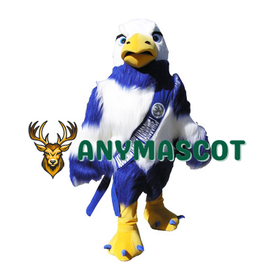 College Blue & White Eagle Mascot Costume