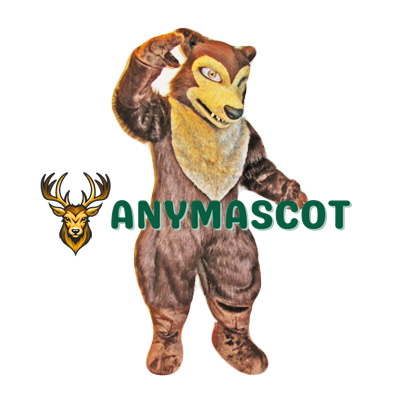 Fierce Brown Wolf Mascot Costume