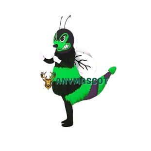 Green Angry Hornet Mascot Costume