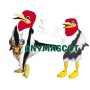 All White Chicken Mascot Costume