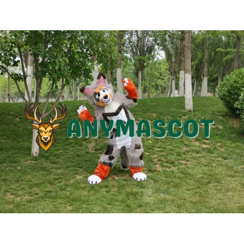 Colorful Husky Dog Wolf Mascot Costume