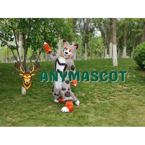 Colorful Husky Dog Wolf Mascot Costume