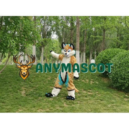 Brown Husky Dog Wolf Mascot Costume