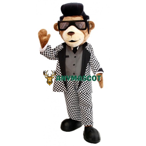 Handsome Teddy Bear Mascot Costume