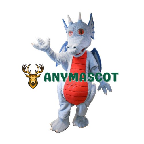 Blue Red Dragon Mascot Costume
