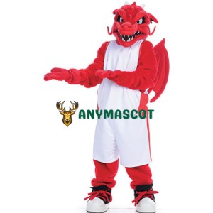 Fierce Sport Red Dragon Mascot Costume