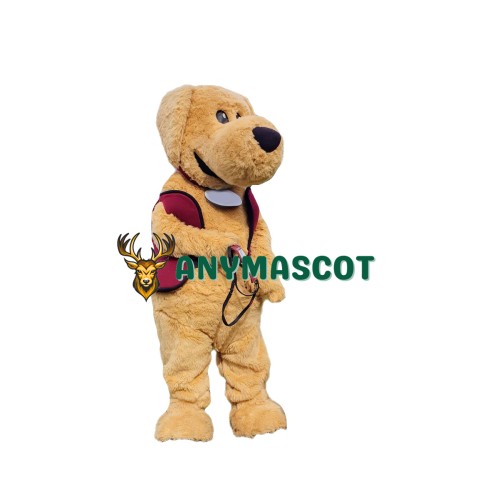 Brown Furry Dog Mascot Costume