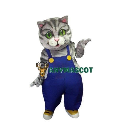 Partial Gray Cat Mascot Costume