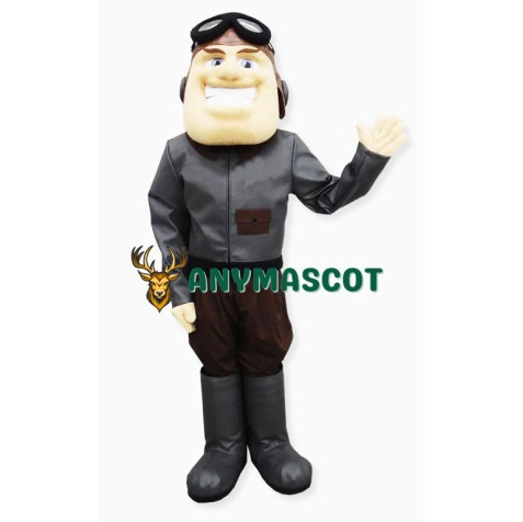 Happy Aviator Mascot Costume